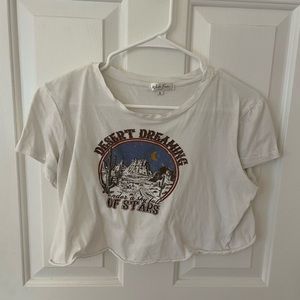 White Fawn Cropped Tee